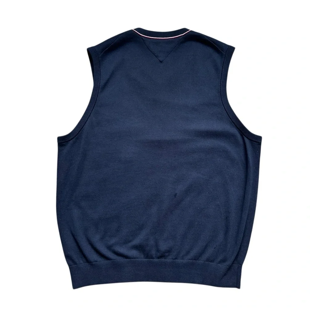 Tommy Hilfiger Men’s Premium Cotton Navy Blue Sweater Vest size Large